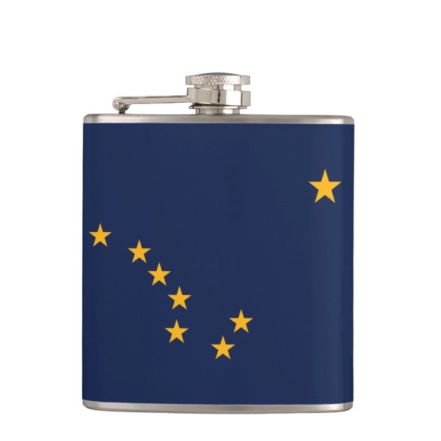 Alaska Flag Hip Flask (Front)