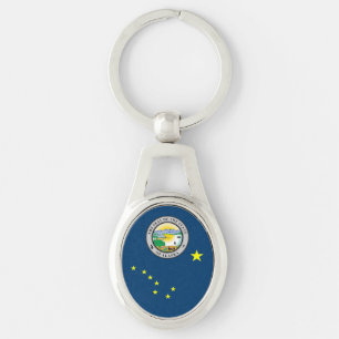 Alaska flag key ring