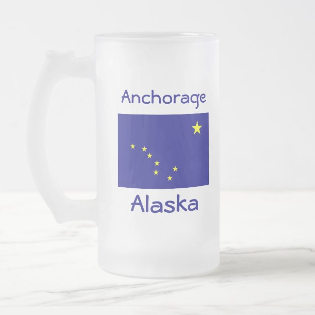 Alaska Flag Map City Mug (Left)