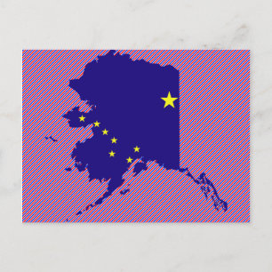 Alaska Flag Map Postcard