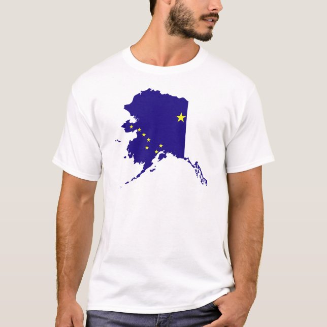 Alaska Flag Map T-Shirt (Front)