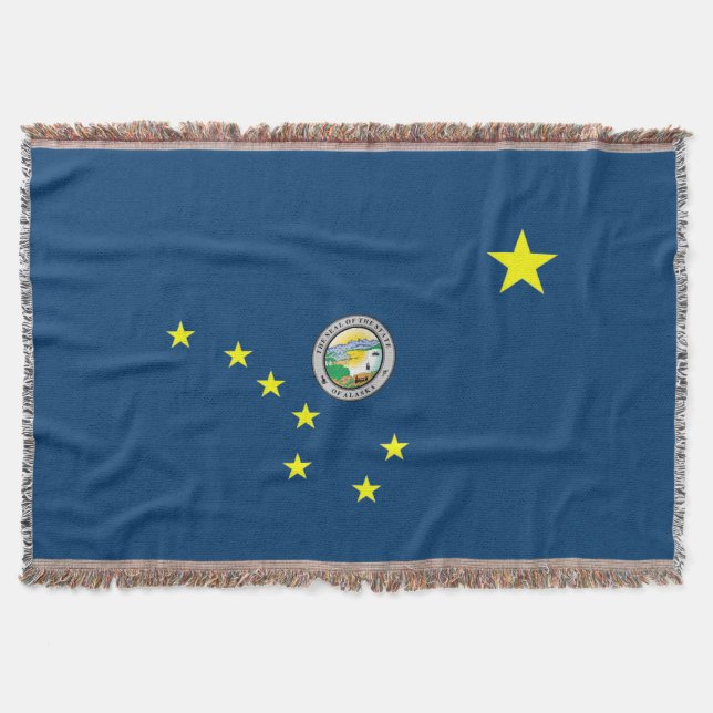 Alaska flag throw blanket (Front)