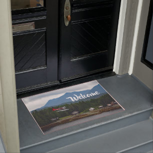 Alaska Floatplane Landscape Photo Welcome Doormat