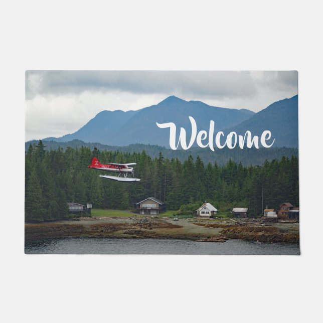 Alaska Floatplane Landscape Photo Welcome Doormat (Front)