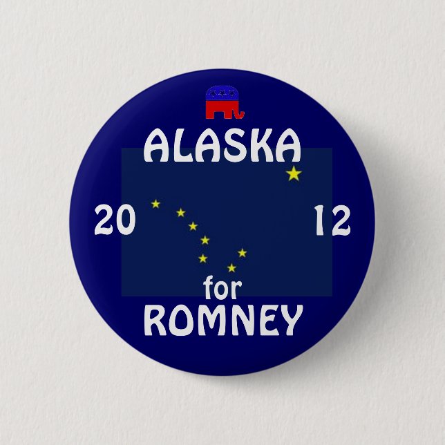Alaska for Romney 2012 6 Cm Round Badge (Front)