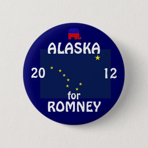 Alaska for Romney 2012 6 Cm Round Badge
