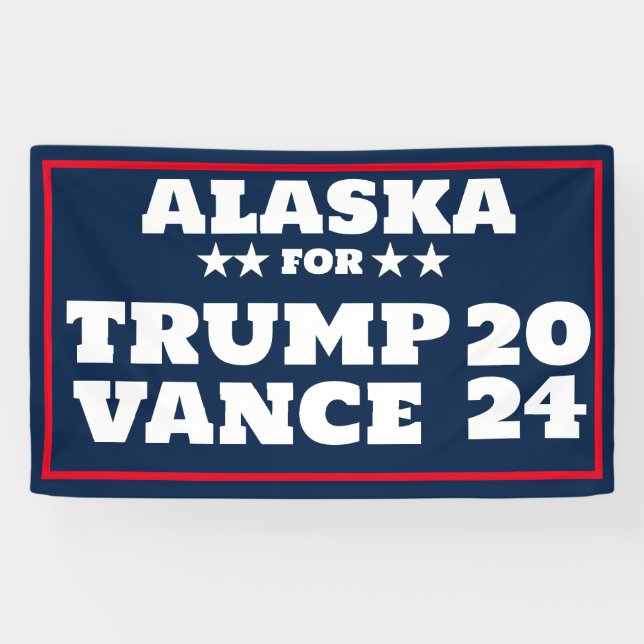 Alaska for Trump Vance 2024 Banner (Horizontal)