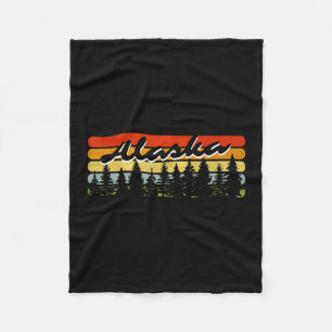 Alaska Forest Sunset Trees Cabin Theme Vacation So Fleece Blanket