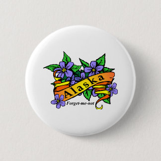 Alaska Forget Me Not 6 Cm Round Badge
