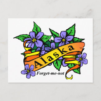 Alaska Forget Me Not Postcard