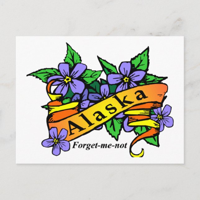 Alaska Forget Me Not Postcard (Front)