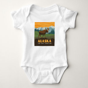 Alaska Frontier Moose Baby Bodysuit