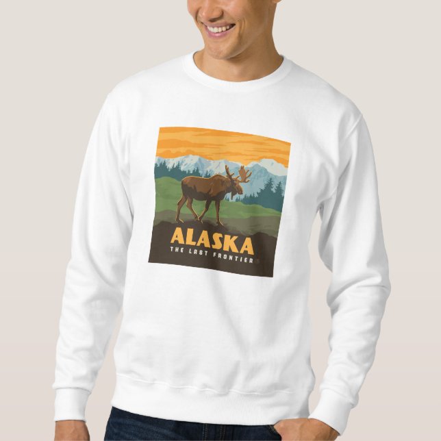 Alaska | Frontier Moose Sweatshirt (Front)
