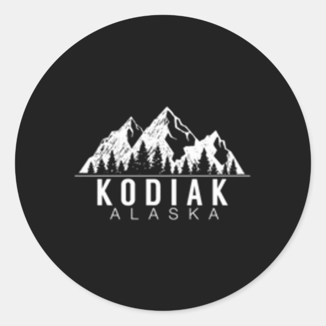 Alaska Gif Kodiak Alaska Classic Round Sticker (Front)