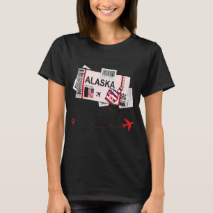 Alaska Girl Alaska Boarding Pass T-Shirt