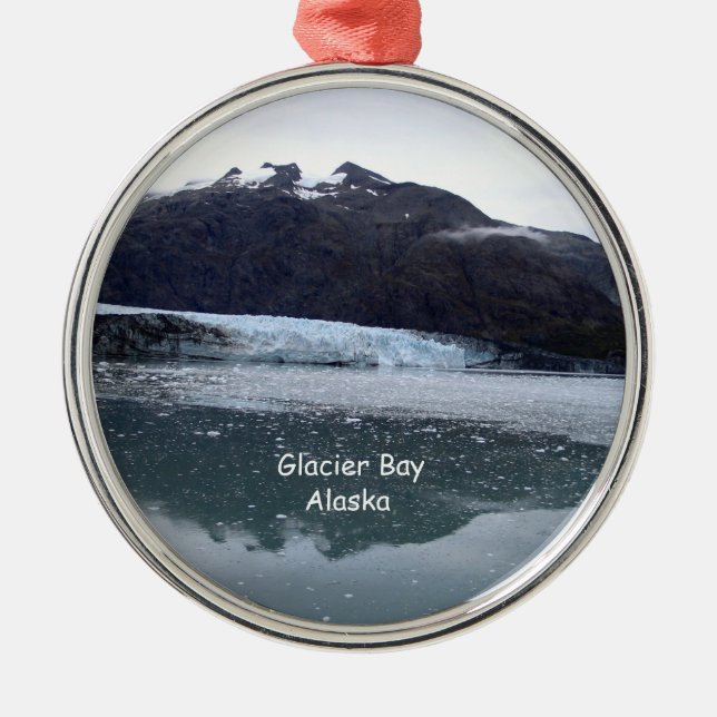 Alaska, Glacier Bay Metal Tree Decoration (Front)