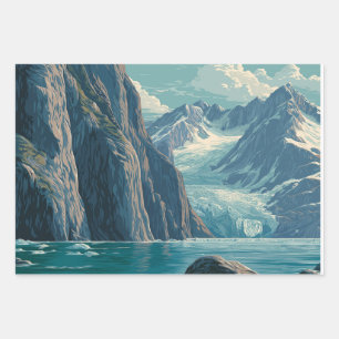 Alaska Glacier Bay Wrapping Paper Sheet