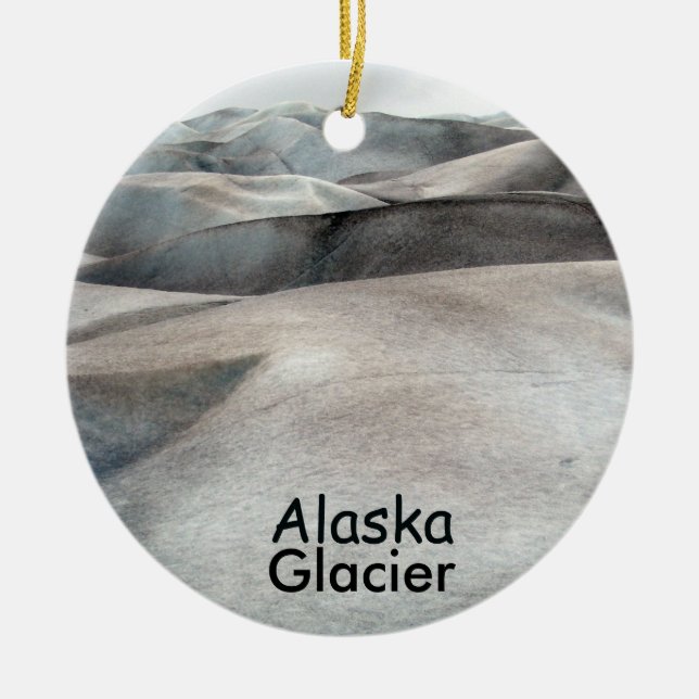 Alaska Glacier Ceramic Tree Decoration (Front)