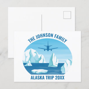 Alaska Glacier Family Vacation Custom Postcard