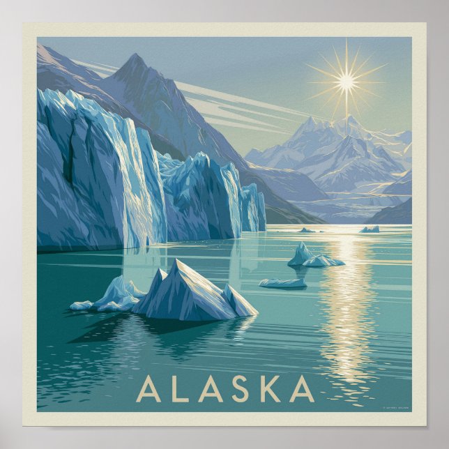 Alaska Glacier Landscape Poster (Front)