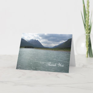 Alaska glaciers and lake thank you card