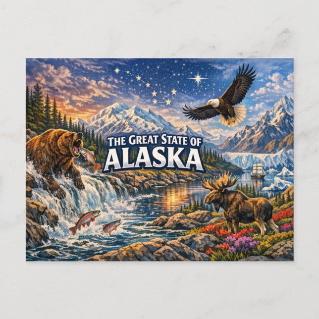 Alaska Greetings Postcard  (Front)