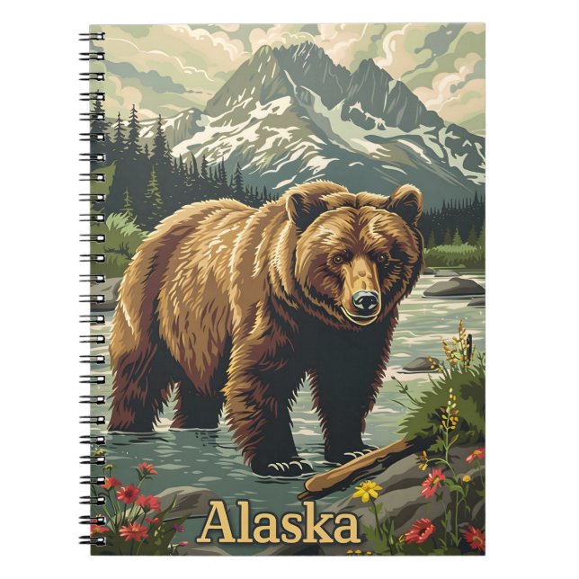 Alaska Grizzly Bear Notebook (Front)