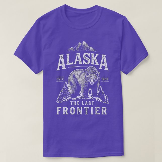 Alaska  he Last Frontier Bear Home Men Women Gifts T-Shirt (Design Front)