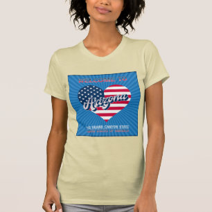 Alaska Heart USA Flag – 4th July Patriotic Alaska T-Shirt