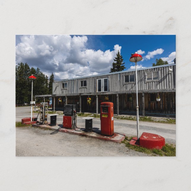 Alaska Highway petrol station in Canada Postcard (Front)