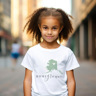 Alaska Home Grown   Editable Colours State Map Baby T-Shirt