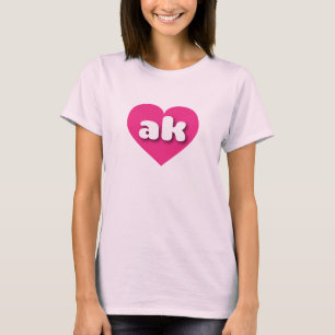 Alaska hot pink heart - I love ak T-Shirt