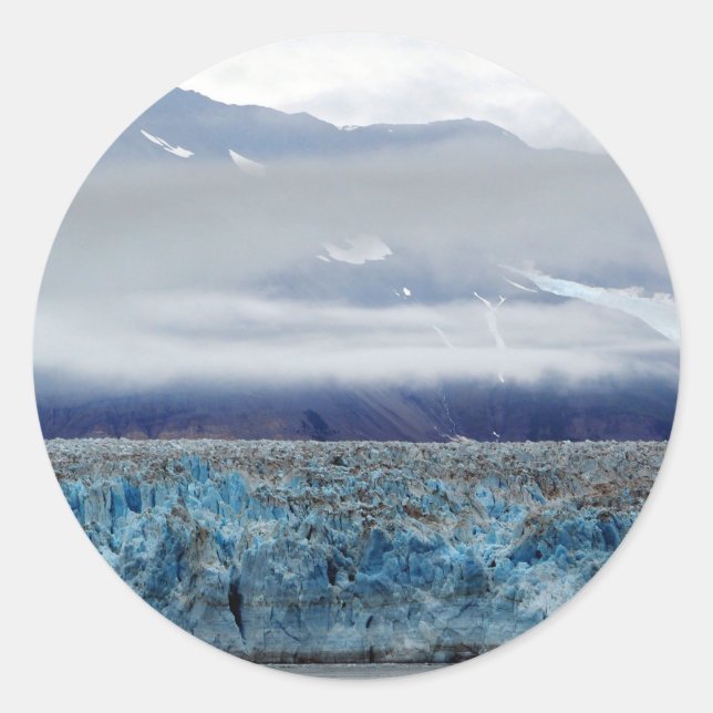 Alaska Hubbard Glacier Photo Classic Round Sticker (Front)