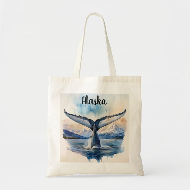 Alaska Humpback Whale Tote Bags (Front)