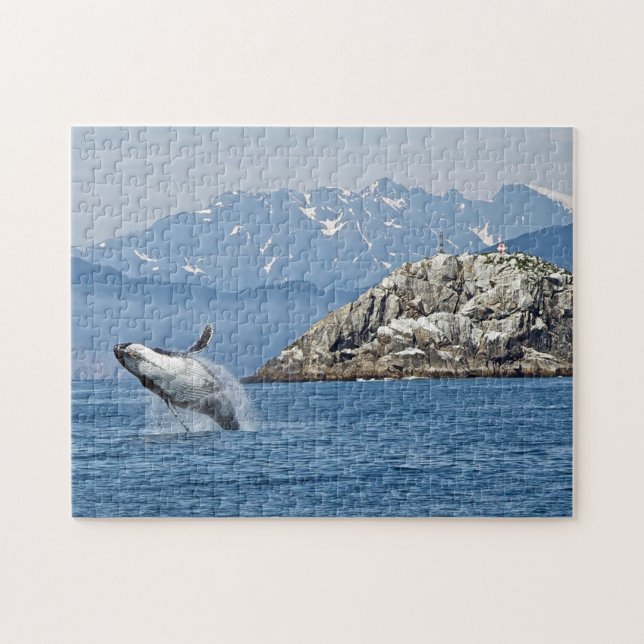 Alaska Humpback Whale Wildlife Photo Jigsaw Puzzle (Horizontal)