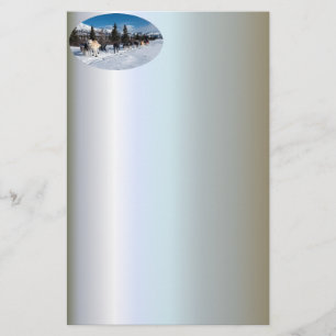Alaska Husky Dog Sled Race Stationery