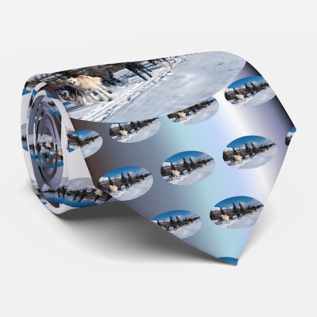 Alaska Husky Dog Sled Race Tie (Rolled)