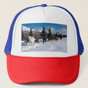 Alaska Husky Dog Sled Race Trucker Hat