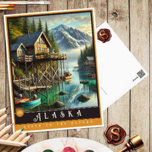 Alaska Hyper-Realistic State Postcard