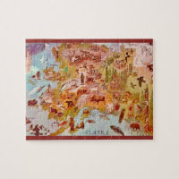 Alaska Illustrated Postcard 8x10