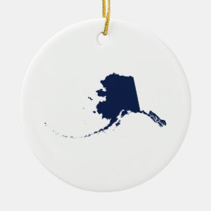 Alaska in Blue Ceramic Tree Decoration