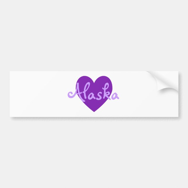 Alaska in Purple Bumper Sticker (Front)