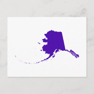 Alaska in Purple Postcard