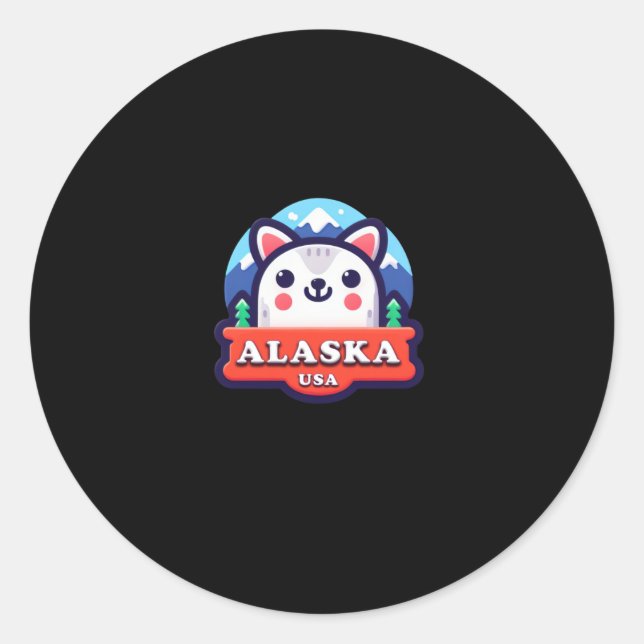 Alaska In Usa Sticker  (Front)