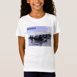 Alaska Killer Whales Stamp T-Shirt
