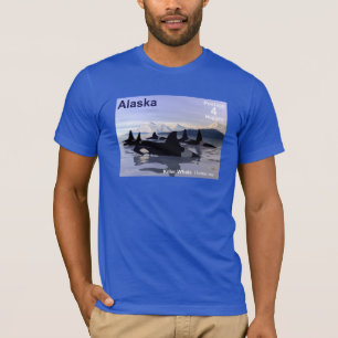 Alaska Killer Whales Stamp T-Shirt