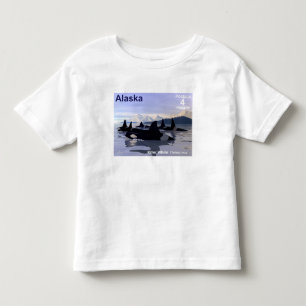 Alaska Killer Whales Stamp Toddler T-Shirt