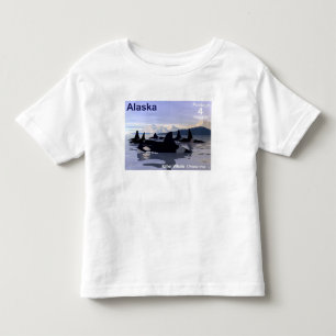 Alaska Killer Whales Stamp Toddler T-Shirt