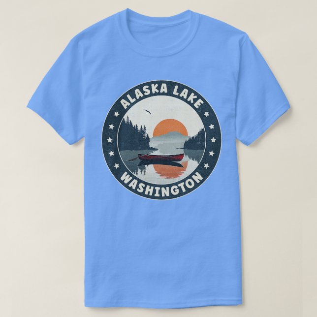 Alaska Lake Washington Sunset TShirt (Design Front)