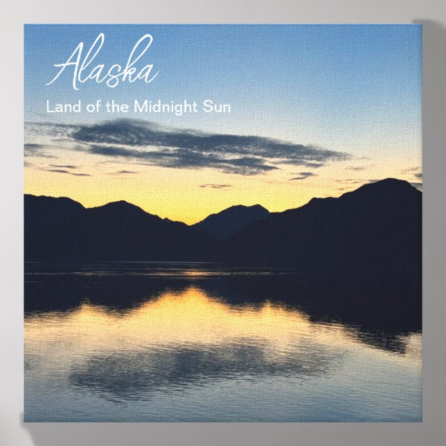 Alaska - Land of the Midnight Sun Canvas Photo Tile (Front Set)